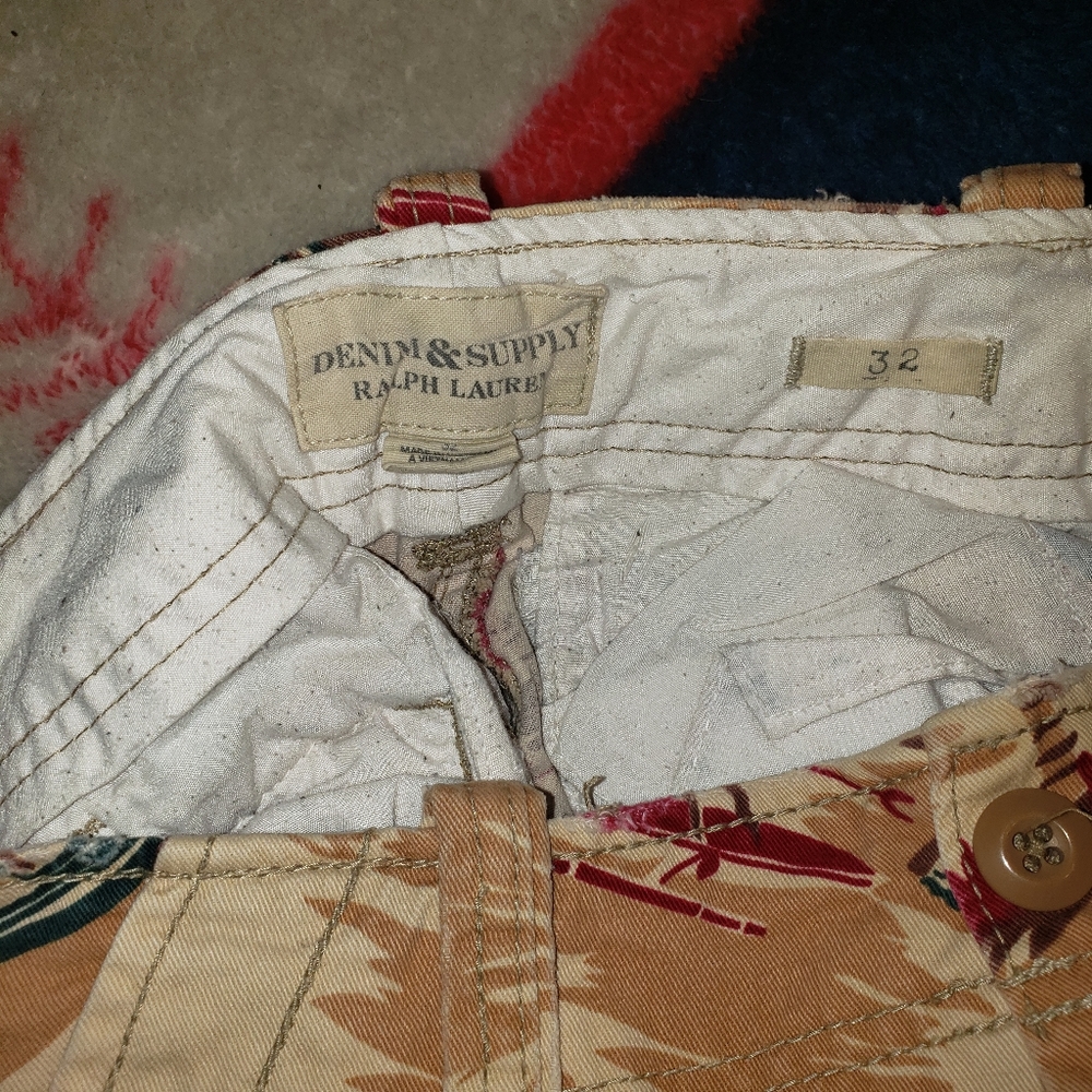 DENIM &SUPPLY HAWAIIAN CARGO SHORTS 32 - Picture 3 of 3